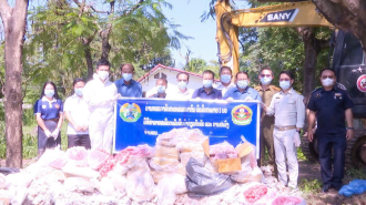 Vientiane Officials Destroy 440 Kilograms of Illegally Imported Animal Products